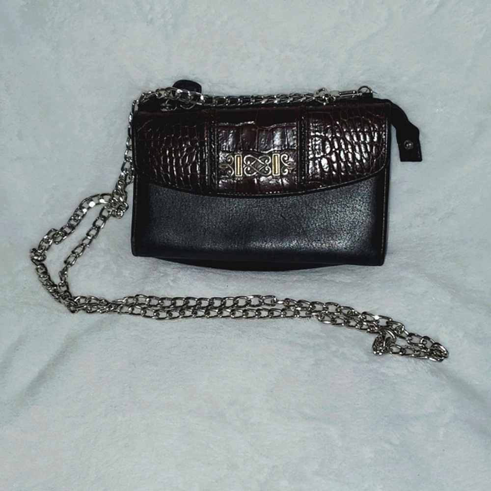 Brighton Vintage Checkbook Wallet with Chain